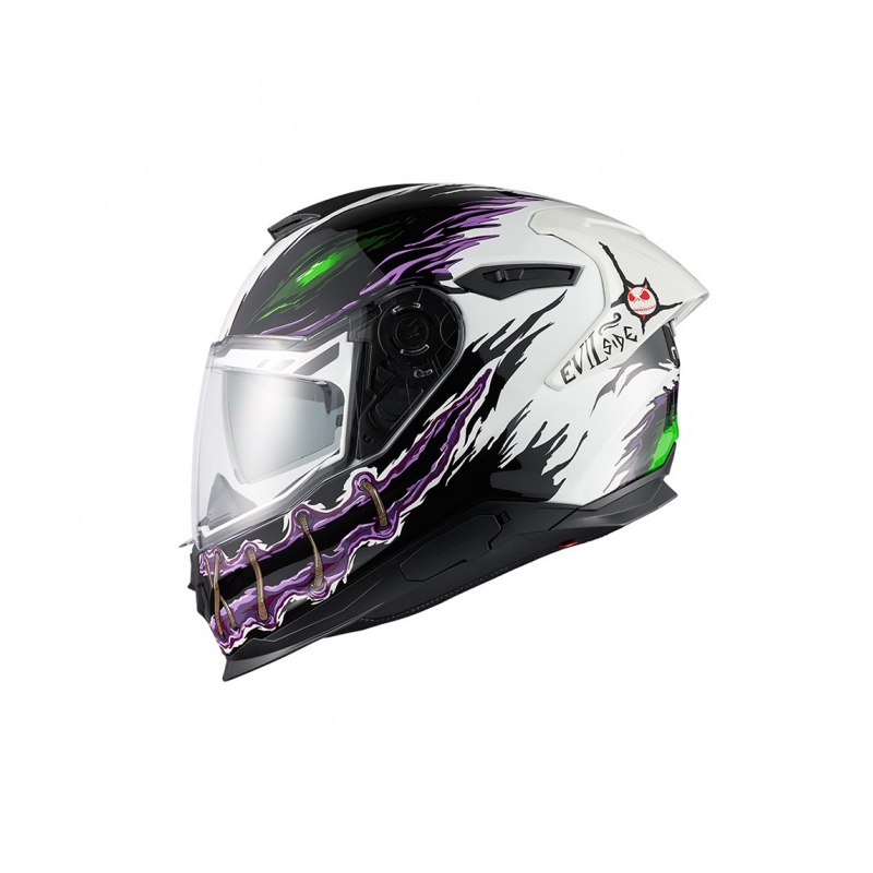 Integrierter Motorradhelm Nexx Y.100R Night Rider weiß Ausverkauf