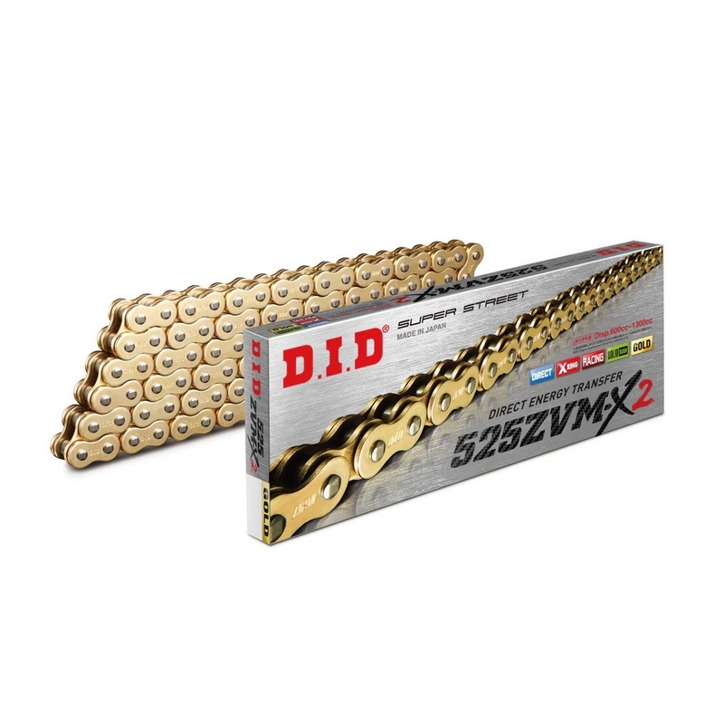 ZVM-X series X-Ring chain D.I.D Chain 525ZVM-X2 112 L golden/golden