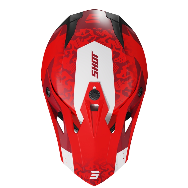 Shot Pulse Airfit Kinder-Motocross-Helm glänzend rot Ausverkauf