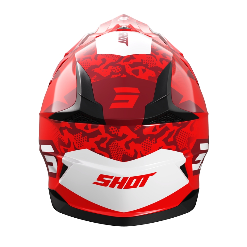 Shot Pulse Airfit Kinder-Motocross-Helm glänzend rot Ausverkauf