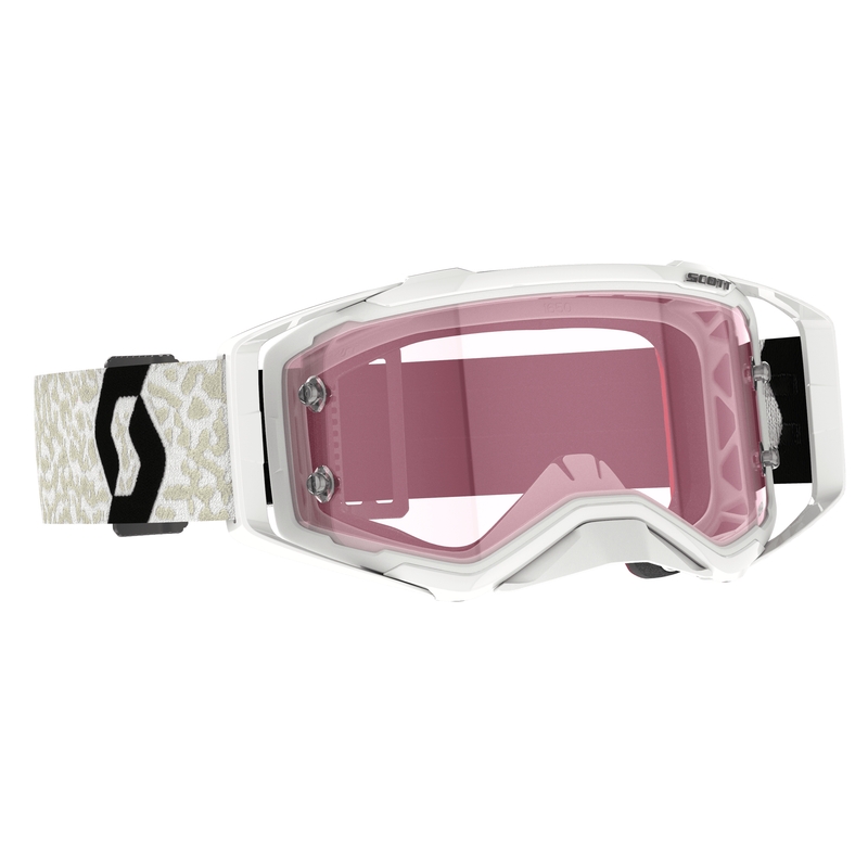 Motocross-Brille Scott Prospect AMP weiß-schwarz-rosa