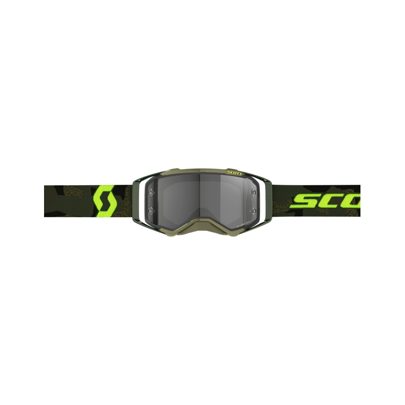 Scott Prospect LS Motocross-Brille in Khaki-Fluo-Gelb-Hellgrau
