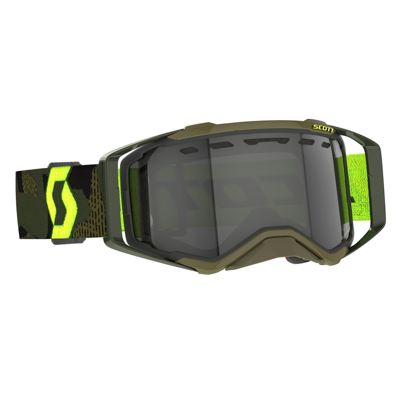 Motocross-Brille Scott Prospect Enduro LS Khaki-Fluo Gelb-Grau