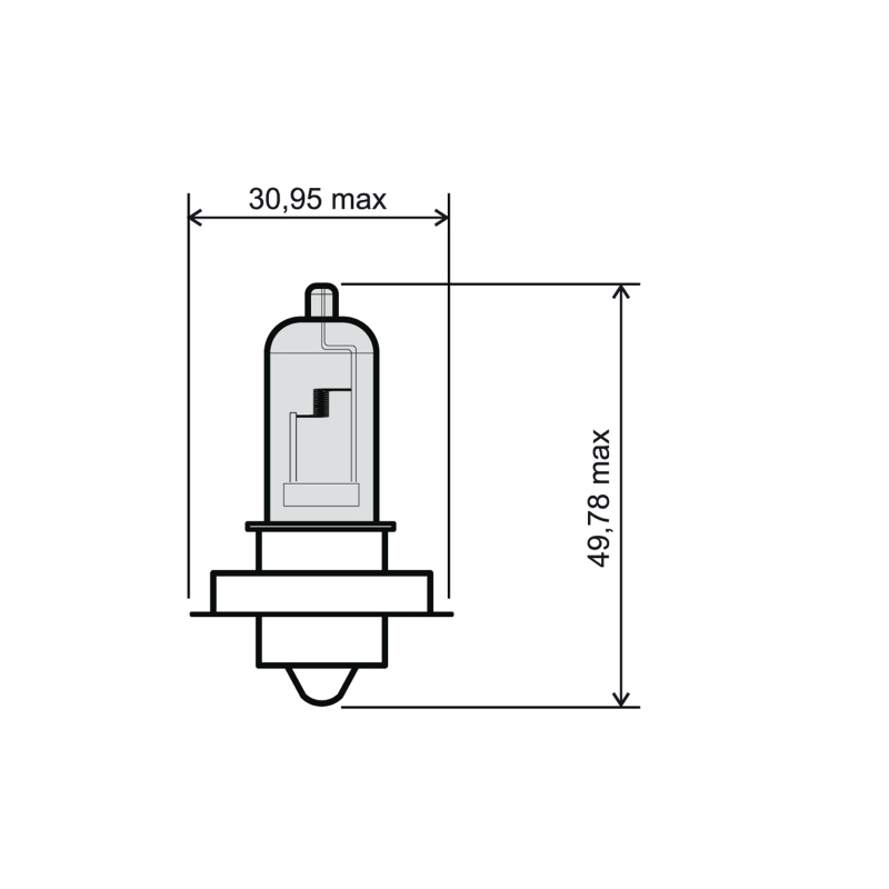 Žárovka RMS 12V 15W, P26S (10pcs) bílá