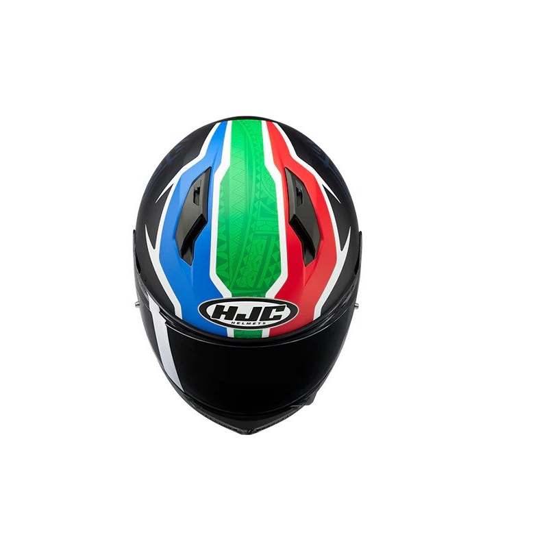Integral-Motorradhelm HJC C10 BB33 MC21SF blau-grün-rot