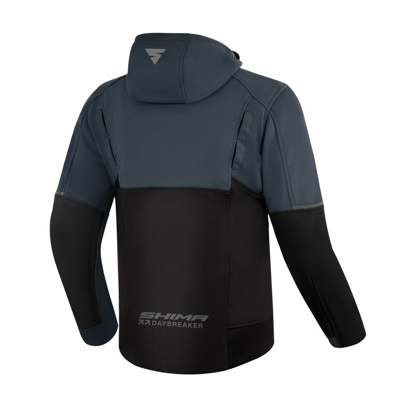 Shima Daybreaker grau-schwarzer Motorrad-Kapuzenpullover