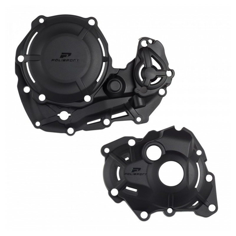 Clutch and ignition cover protector kit POLISPORT schwarz