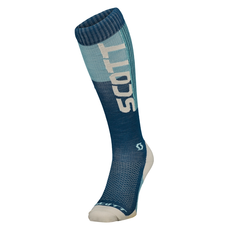 SCOTT Merino blau-minze Socken