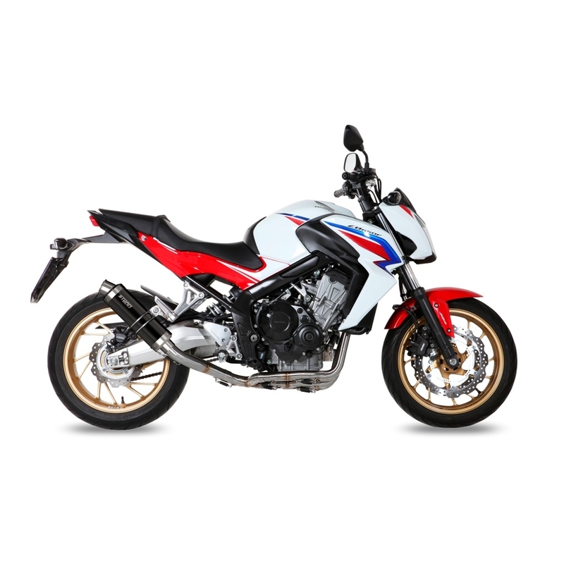 Auspuff komplett 4x2x1 STORM GP Steel black für HONDA CB 650 F / FA 2014-2020