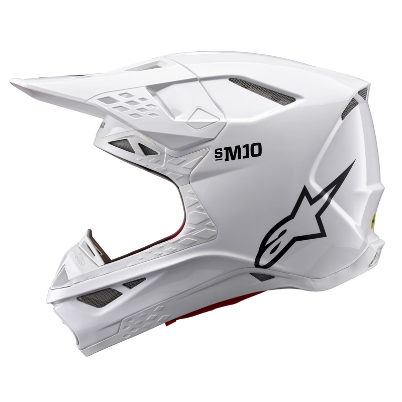 Alpinestars Supertech S-M10 Solider weißer Motocross-Helm