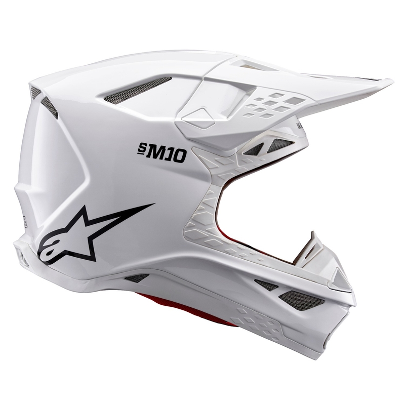 Alpinestars Supertech S-M10 Solider weißer Motocross-Helm