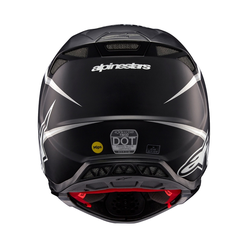 Motocross-Helm Alpinestars Supertech S-M10 Ampress mattschwarz-weiß