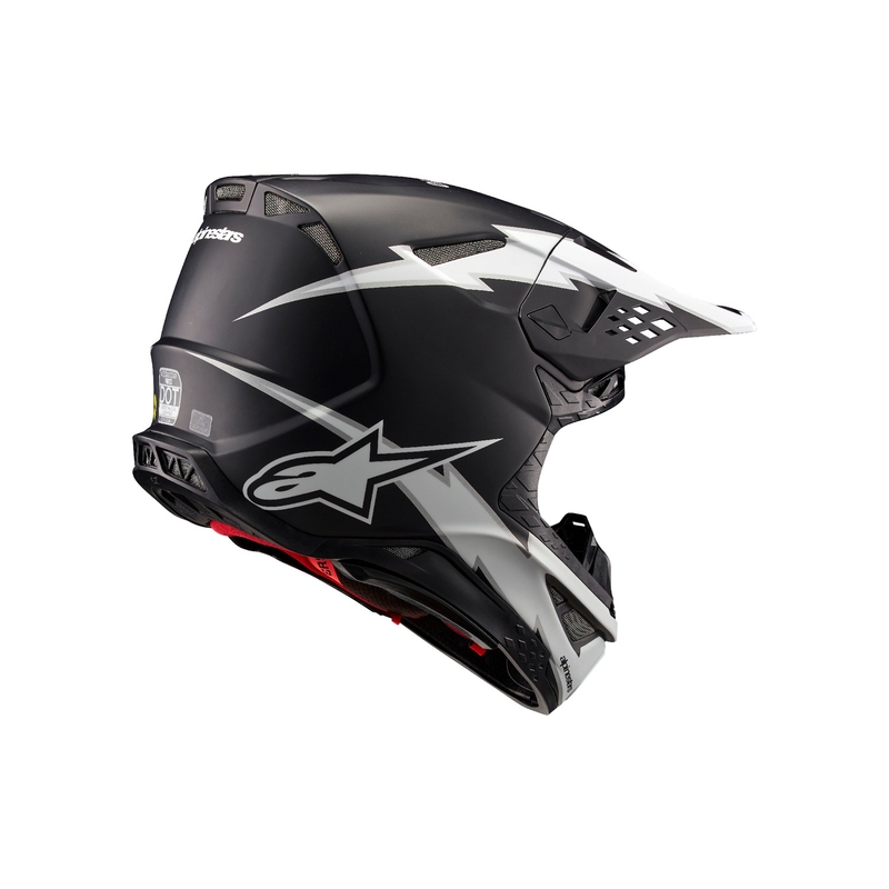 Motocross-Helm Alpinestars Supertech S-M10 Ampress mattschwarz-weiß