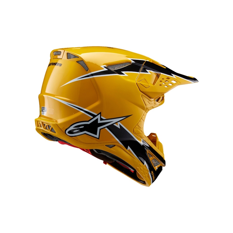 Alpinestars Supertech S-M10 Ampress Motocrosshelm schwarz-gelb