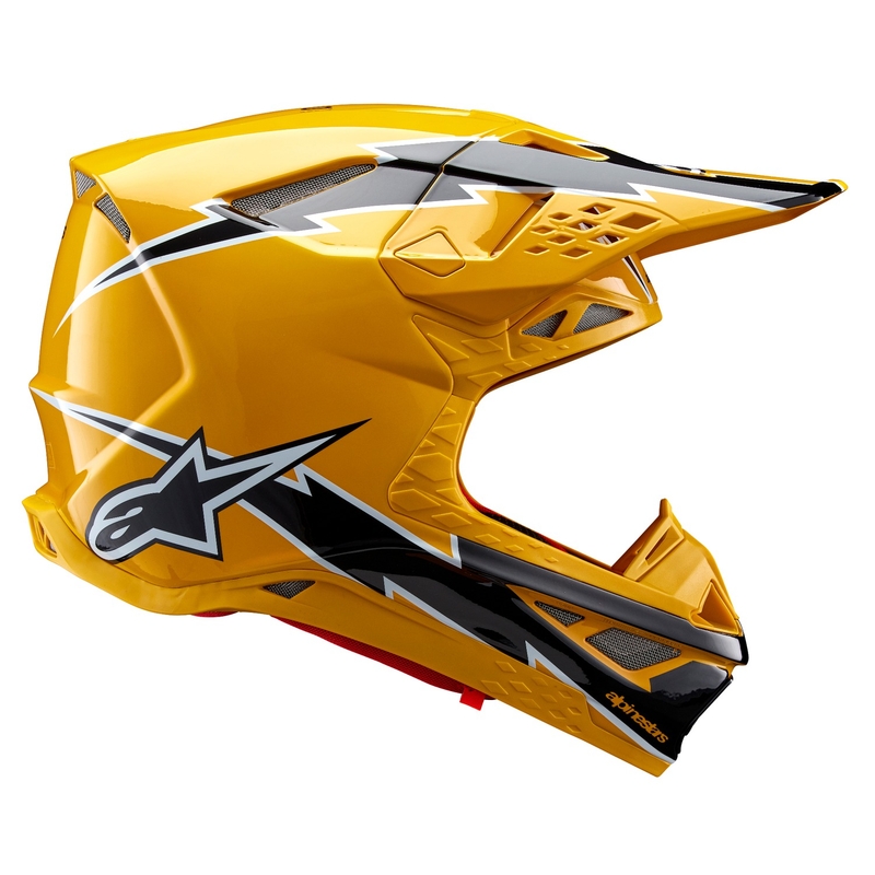 Alpinestars Supertech S-M10 Ampress Motocrosshelm schwarz-gelb