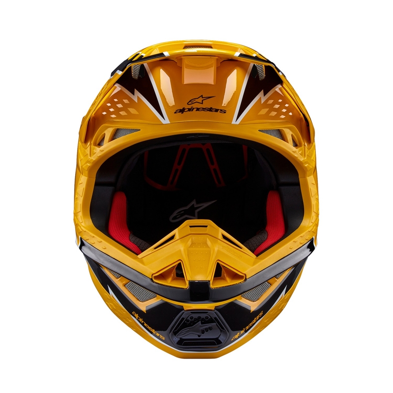 Alpinestars Supertech S-M10 Ampress Motocrosshelm schwarz-gelb