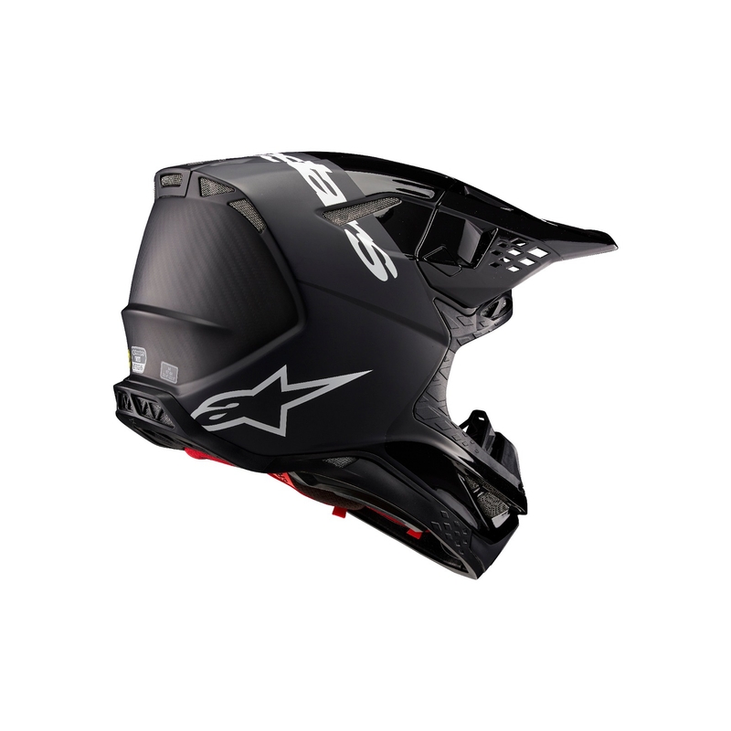 Motocross-Helm Alpinestars Supertech S-M10 Flood Schwarz-Dunkelgrau