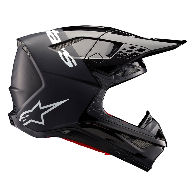 Motocross-Helm Alpinestars Supertech S-M10 Flood Schwarz-Dunkelgrau