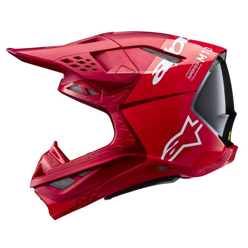 Motocross-Helm Alpinestars Supertech S-M10 Flood matt fluo rot-rot