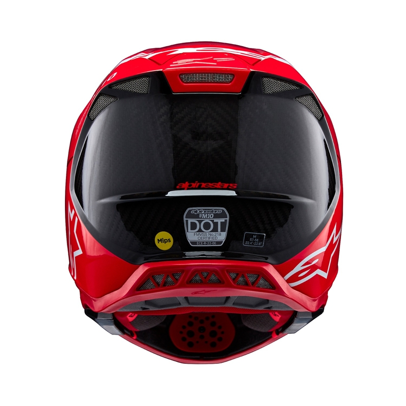 Motocross-Helm Alpinestars Supertech S-M10 Flood matt fluo rot-rot