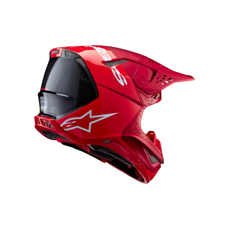 Motocross-Helm Alpinestars Supertech S-M10 Flood matt fluo rot-rot