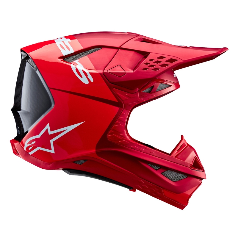 Motocross-Helm Alpinestars Supertech S-M10 Flood matt fluo rot-rot