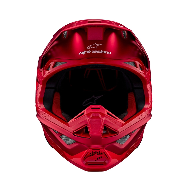 Motocross-Helm Alpinestars Supertech S-M10 Flood matt fluo rot-rot