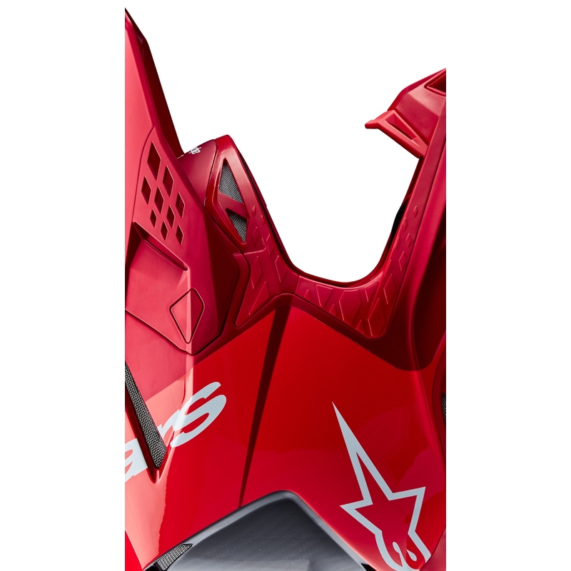 Motocross-Helm Alpinestars Supertech S-M10 Flood matt fluo rot-rot
