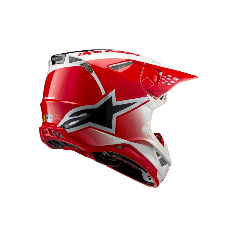 Alpinestars Supertech S-M10 Unite Motocrosshelm rot-weiß
