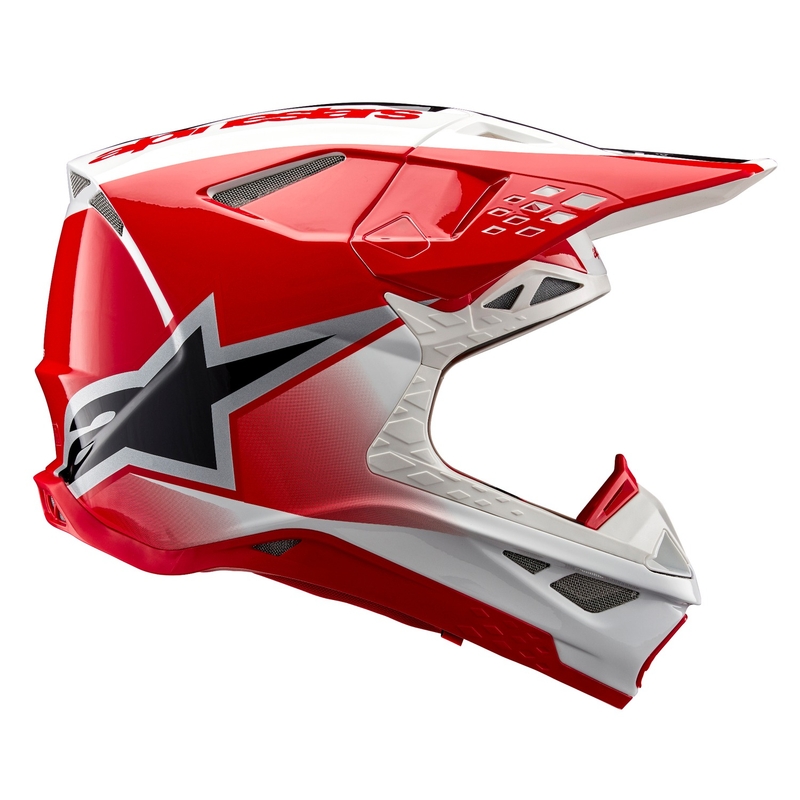 Alpinestars Supertech S-M10 Unite Motocrosshelm rot-weiß
