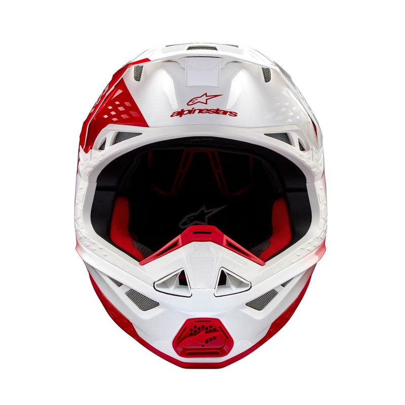 Alpinestars Supertech S-M10 Unite Motocrosshelm rot-weiß