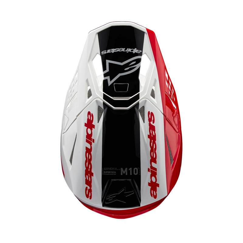 Alpinestars Supertech S-M10 Unite Motocrosshelm rot-weiß