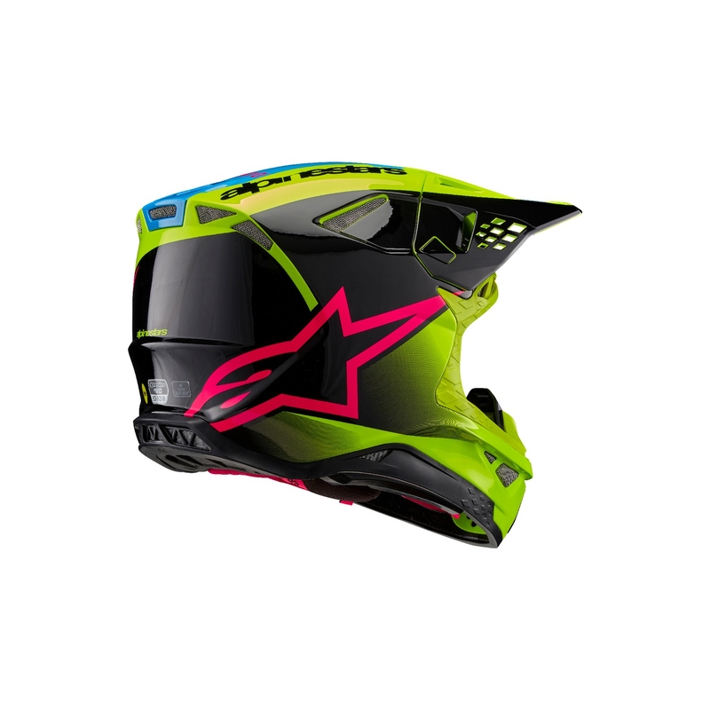 Motocross-Helm Alpinestars Supertech S-M10 Unite fluo gelb-schwarz-rosa