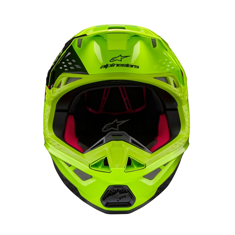 Motocross-Helm Alpinestars Supertech S-M10 Unite fluo gelb-schwarz-rosa