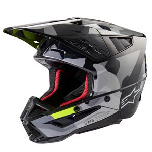 Motocross-Helm Alpinestars S-M5 Rover 2 dunkelgrau-fluogelb