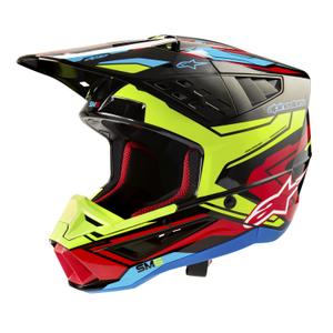 Motocross-Helm Alpinestars S-M5 Action 2 fluo gelb-fluo rot