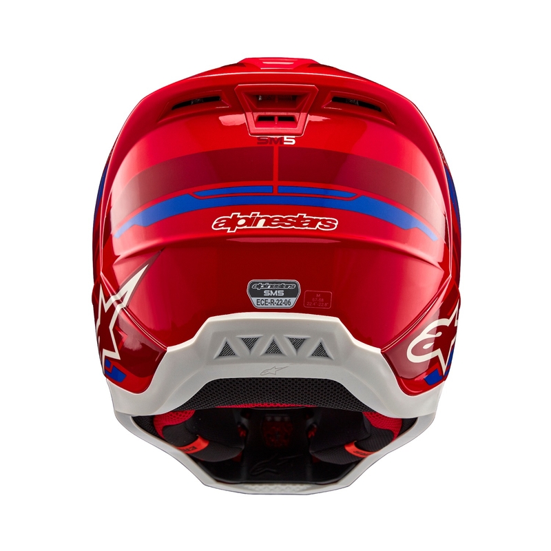 Motocross-Helm Alpinestars S-M5 Action 2 fluo rot-blau