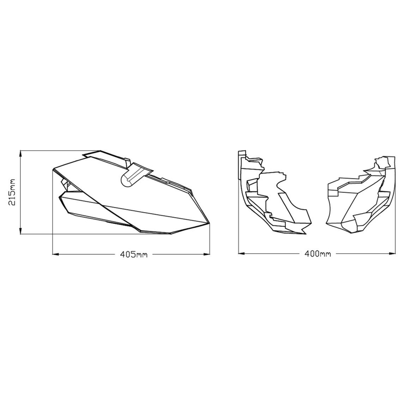 Engine spoiler PUIG schwarz matt