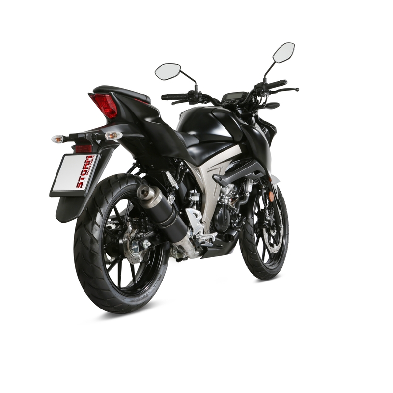 Auspuff komplett 1x1 STORM GP Steel black für SUZUKI GSX-S 125 2017-2021, SUZUKI GSX-R 125 2017-2021