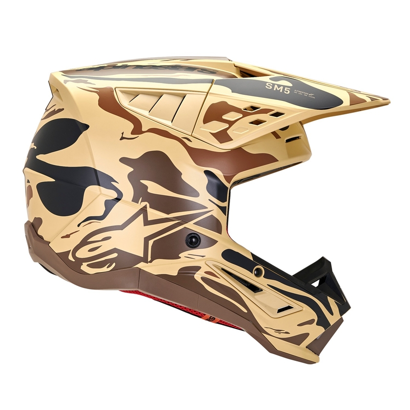 Alpinestars S-M5 Mineral Matte Dark Brown Camo Motocross Helm