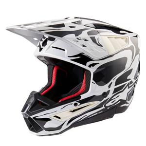 Alpinestars S-M5 Mineralgrauer Camo-Motocross-Helm
