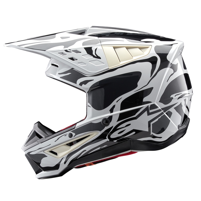 Alpinestars S-M5 Mineralgrauer Camo-Motocross-Helm