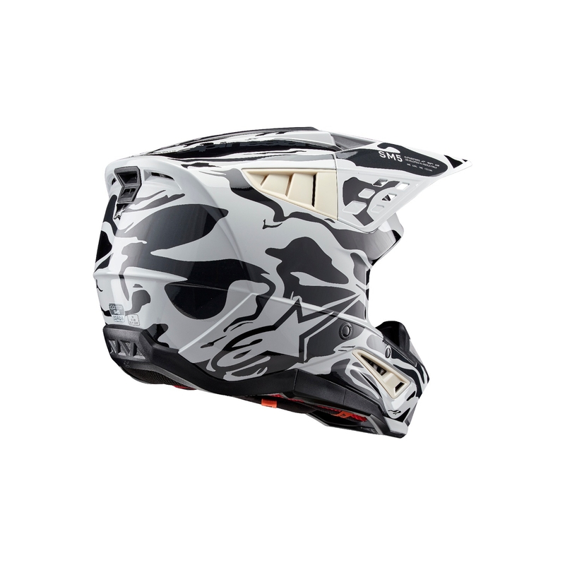 Alpinestars S-M5 Mineralgrauer Camo-Motocross-Helm