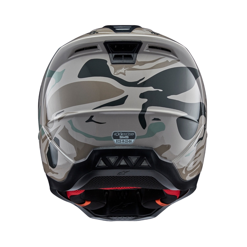 Motocross-Helm Alpinestars S-M5 Mineralgrau-Grün-Camouflage