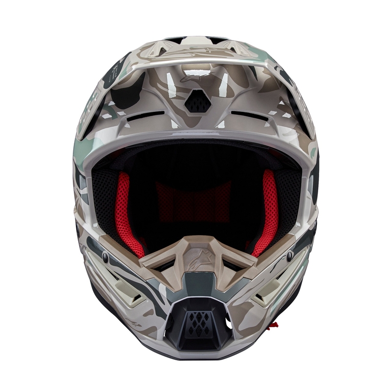 Motocross-Helm Alpinestars S-M5 Mineralgrau-Grün-Camouflage