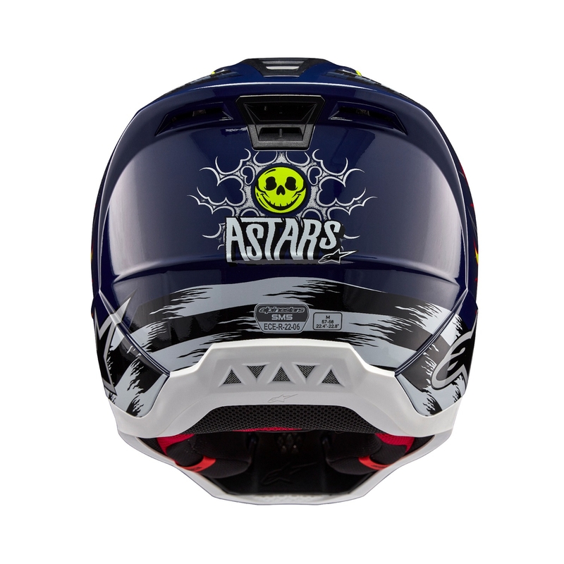 Motocross-Helm Alpinestars S-M5 Rash blau-fluo gelb
