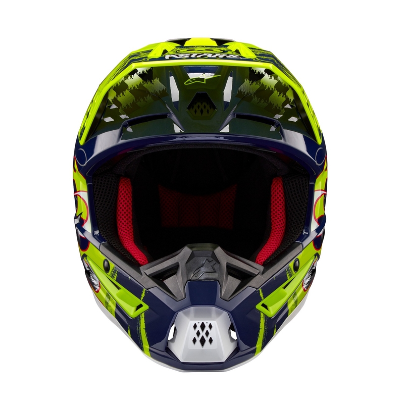 Motocross-Helm Alpinestars S-M5 Rash blau-fluo gelb