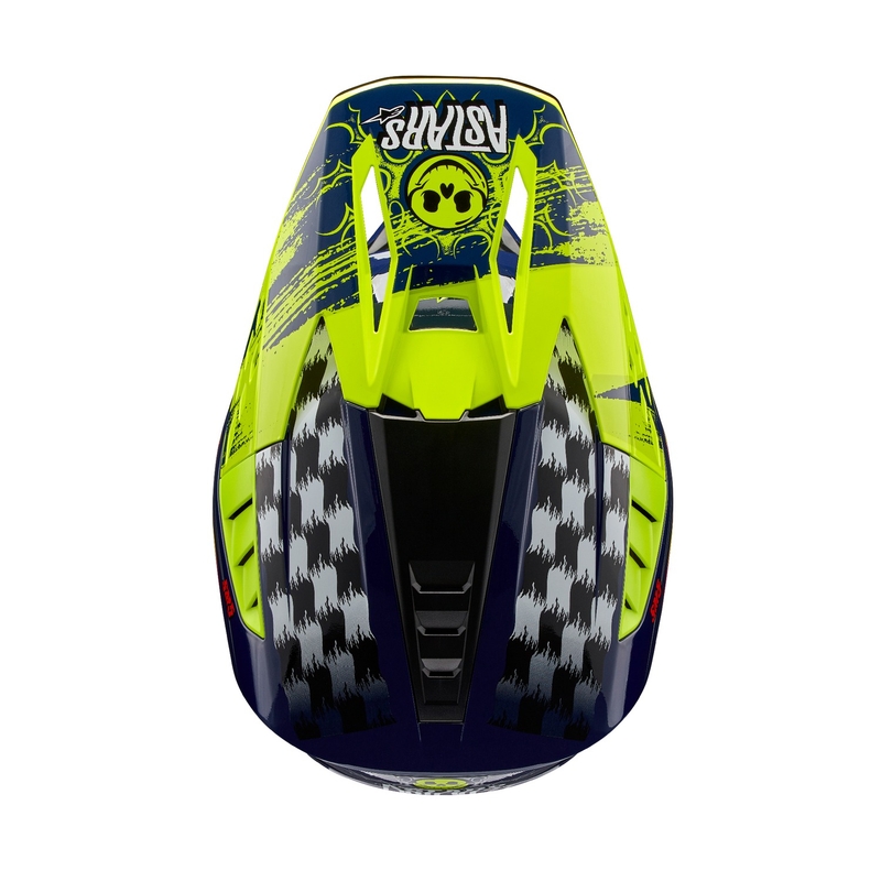 Motocross-Helm Alpinestars S-M5 Rash blau-fluo gelb