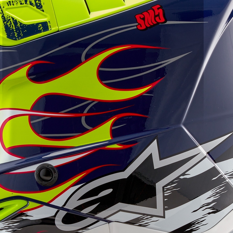 Motocross-Helm Alpinestars S-M5 Rash blau-fluo gelb