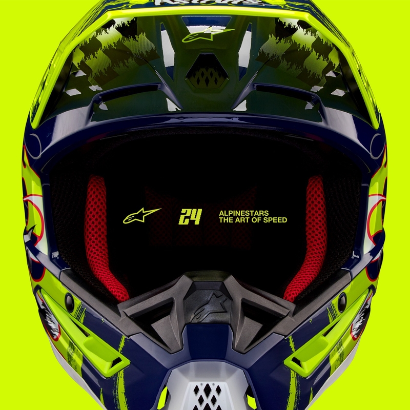Motocross-Helm Alpinestars S-M5 Rash blau-fluo gelb